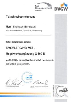 Bild Teilnahmebescheinigung DVGW-TRGI-2004